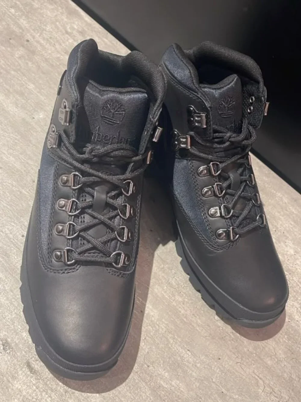 TIMBERLAND MEN'S EURO HIKER MID LACE BOOT BLACK FULL GRAIN A2PUS-W02 ALL SIZES